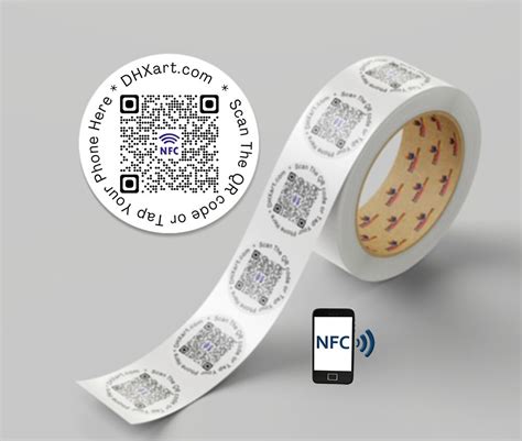 unique nfc qr labels|NFC Round QR code labels, custom qr Stickers with .